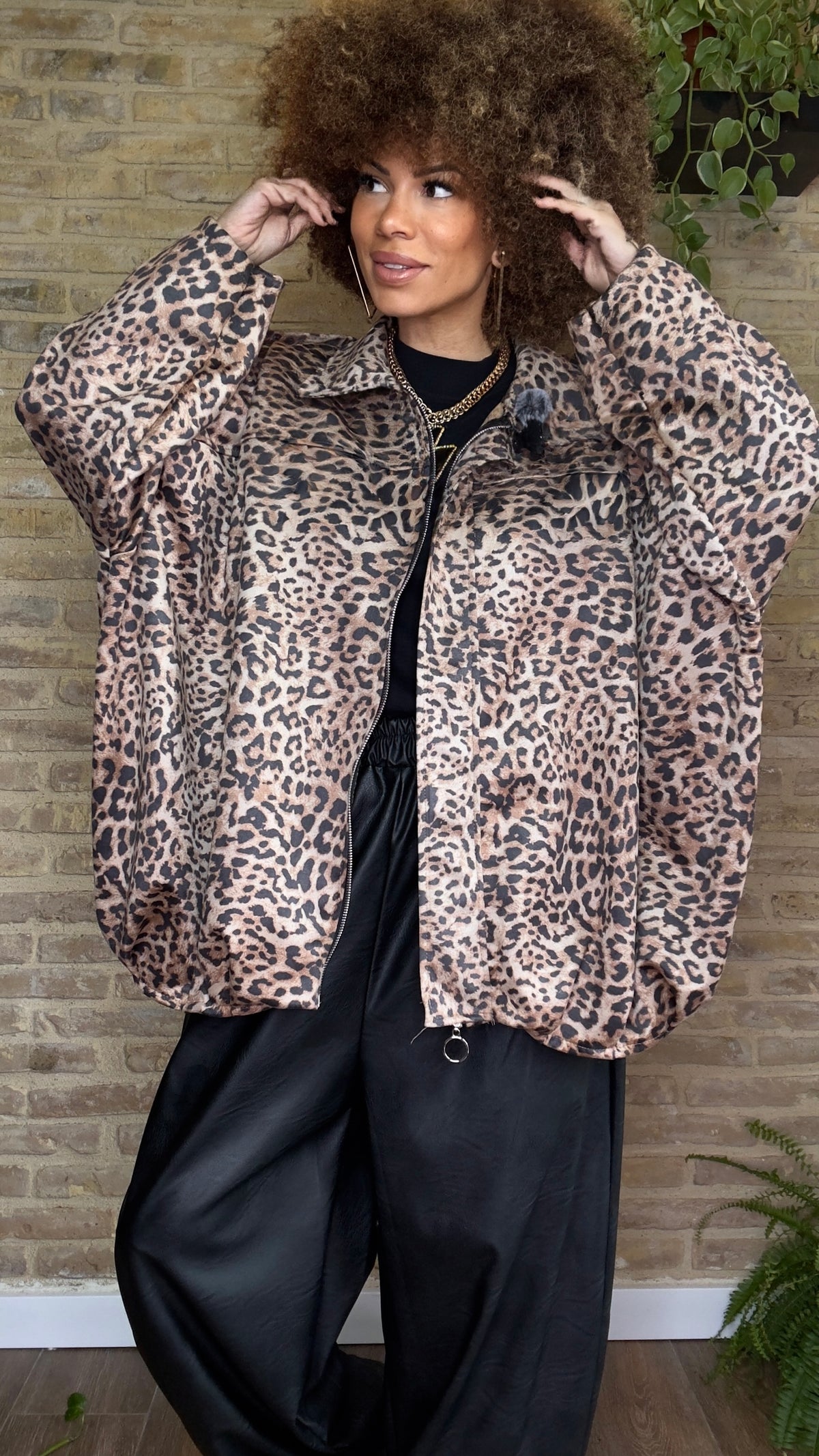 Bomber MAXI Antelina Leopardo
