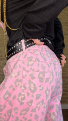 Pantalón Balloon Print Rosa