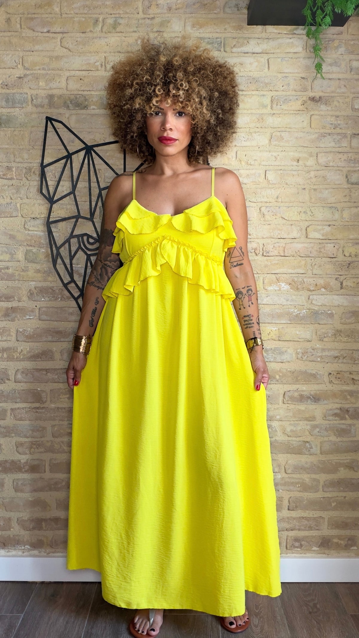 Vestido Fluido Amarillo