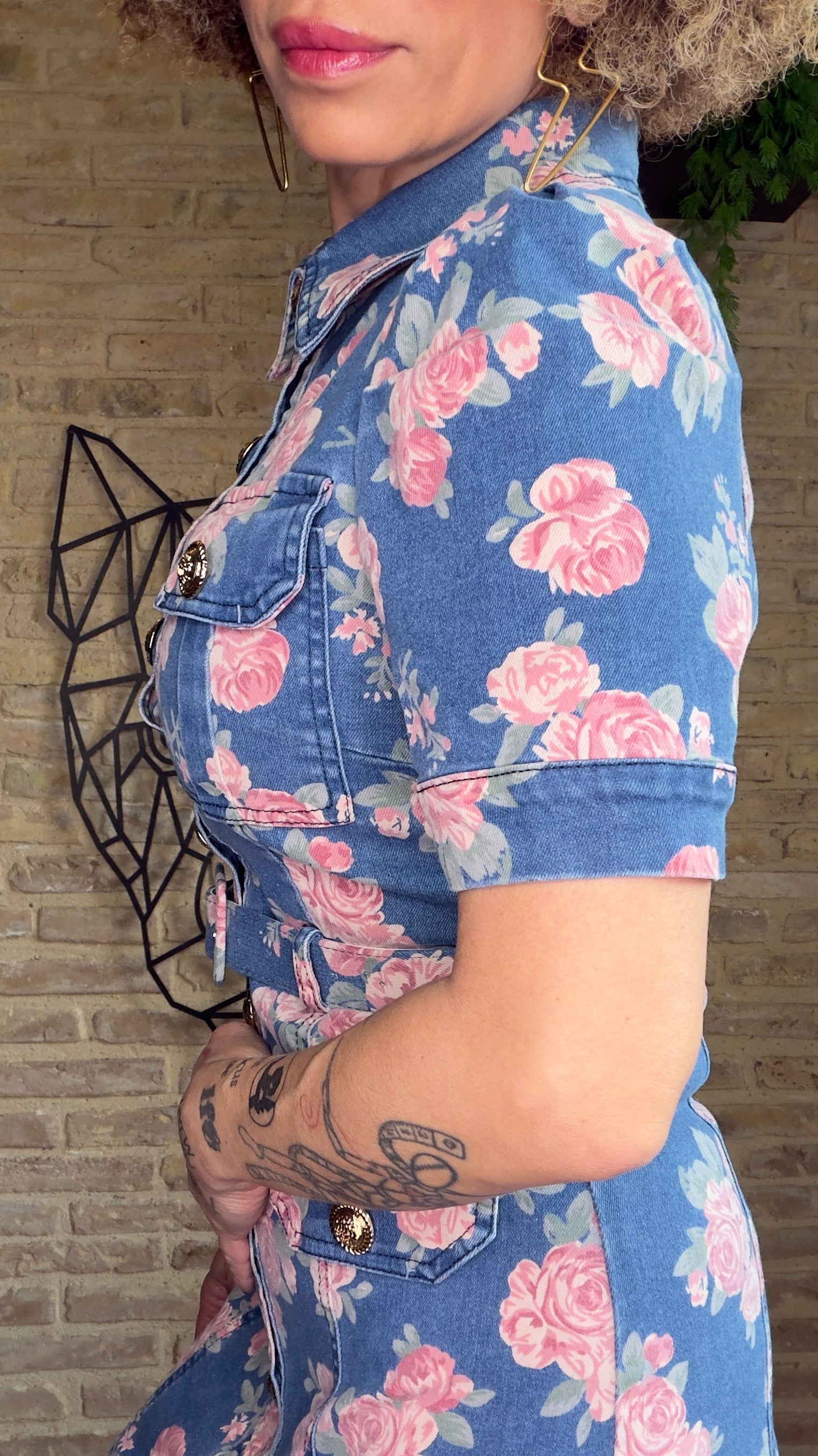 Vestido Dolce Floral Denim