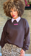 Sudadera Iconic Choco
