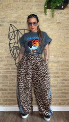 Pantalón Print Raya Azul