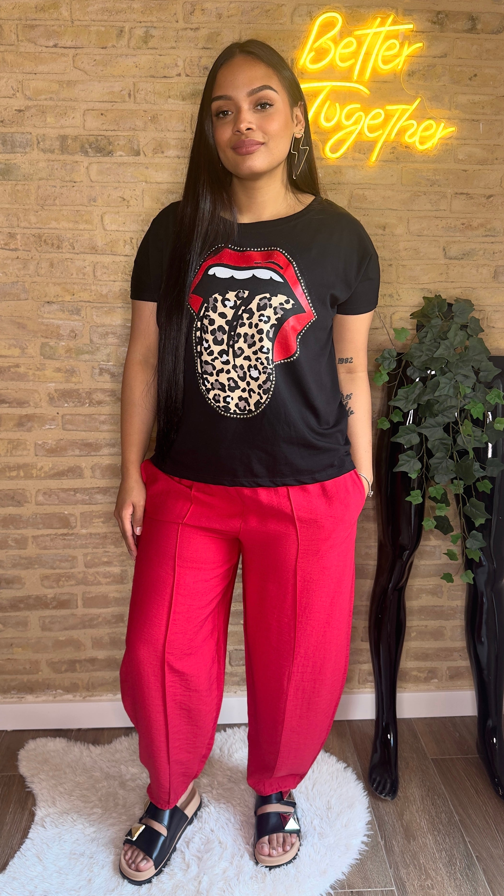 Pantalón Rojo Balloon Goma