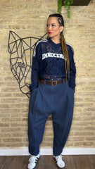 Pantalón Baggy Marino Vaquero Cinturón