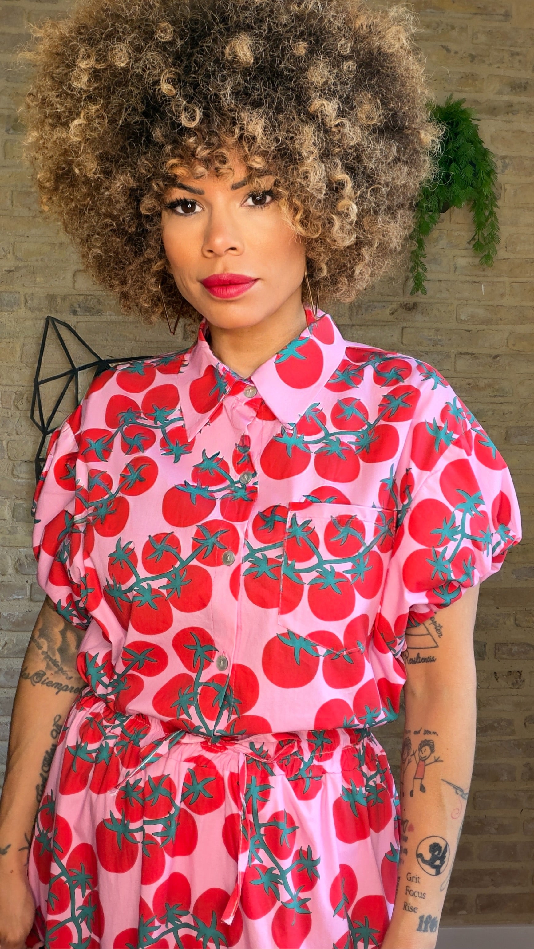 Camisa Tomates Rosa