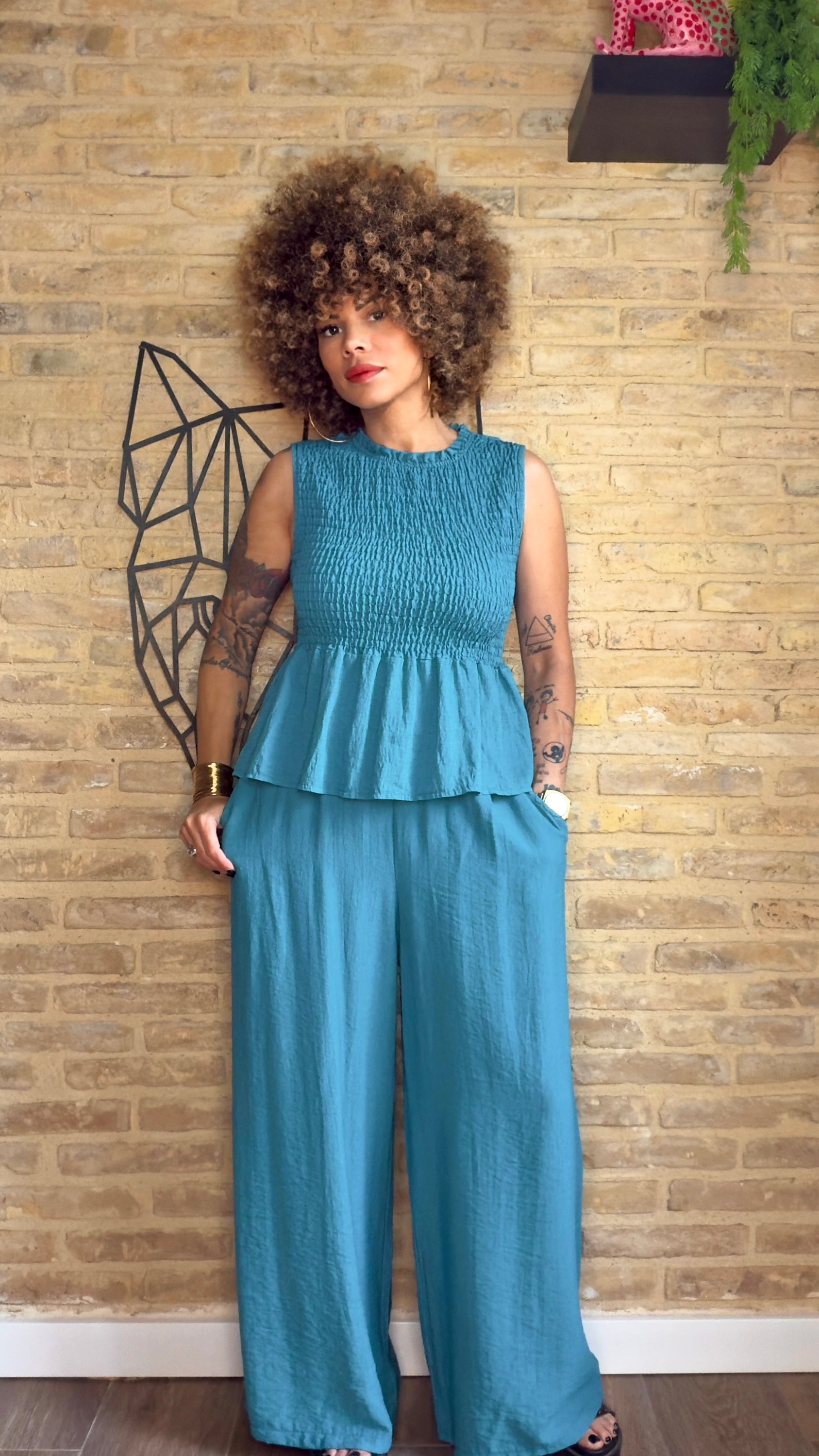 Conjunto Fluido Azul