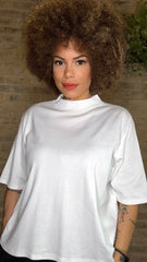 Camiseta Cuello Subido Blanca