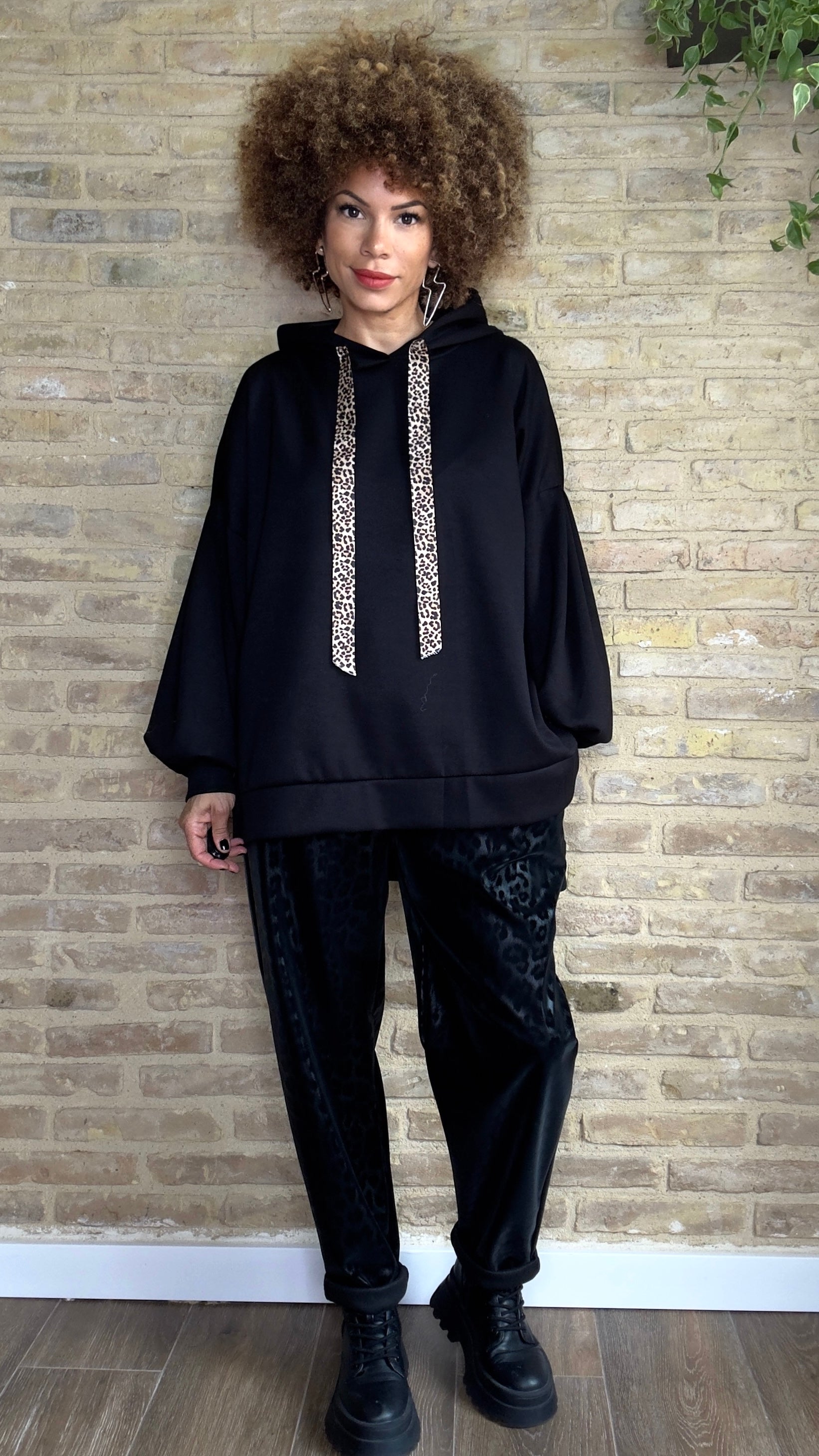 Sudadera Detalle Leopardo