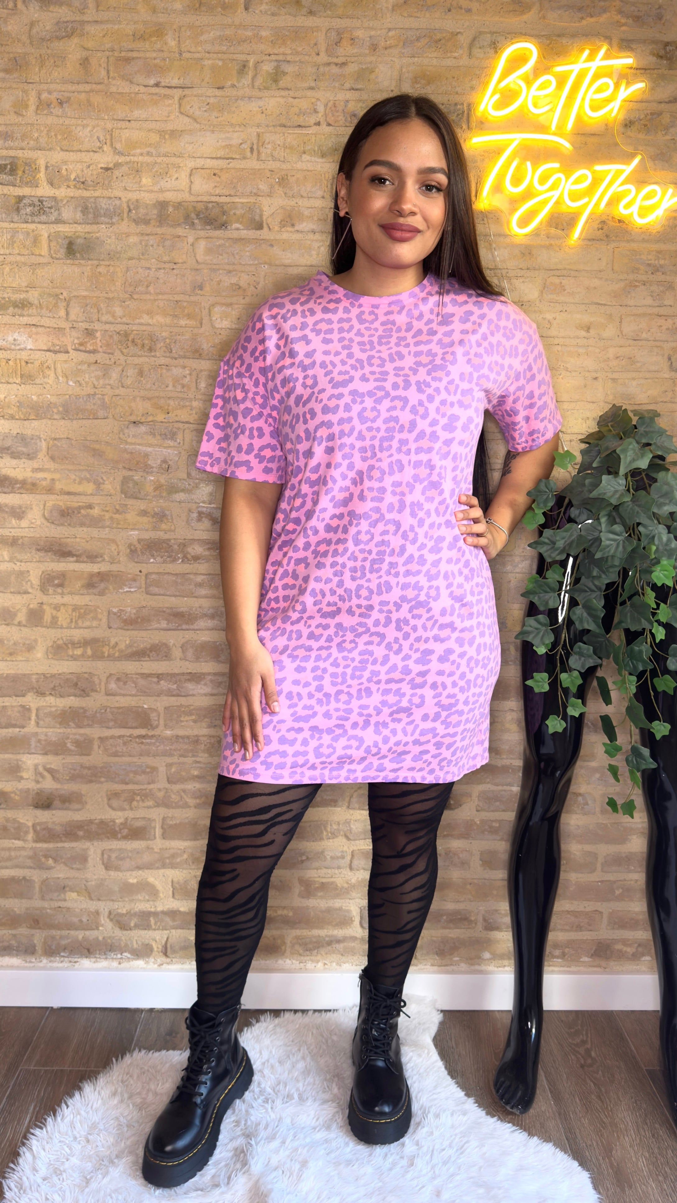 Vestido camiseta Print Rosa