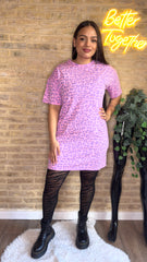 Vestido camiseta Print Rosa