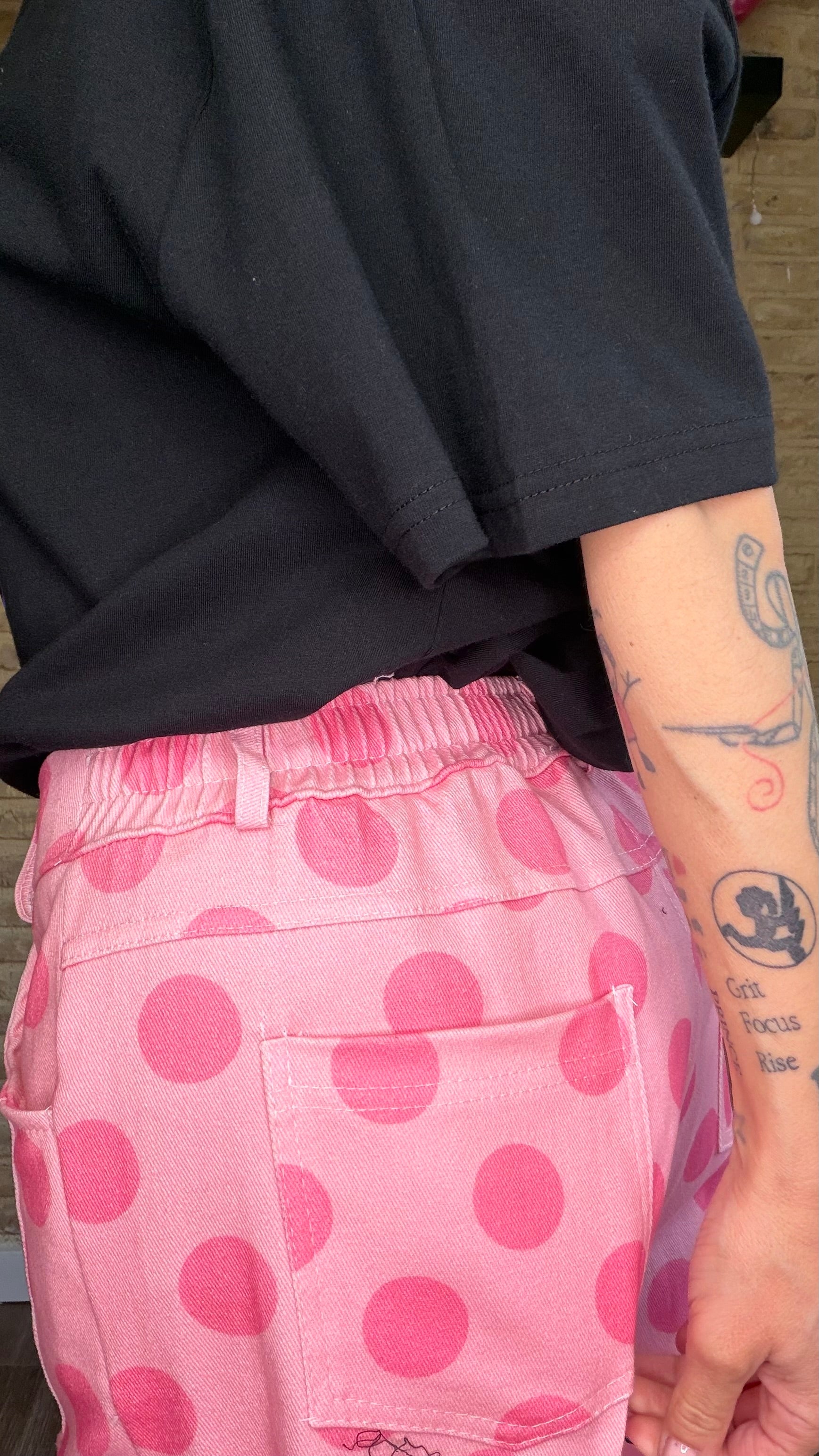 Pantalón Balloon Lunares Rosa