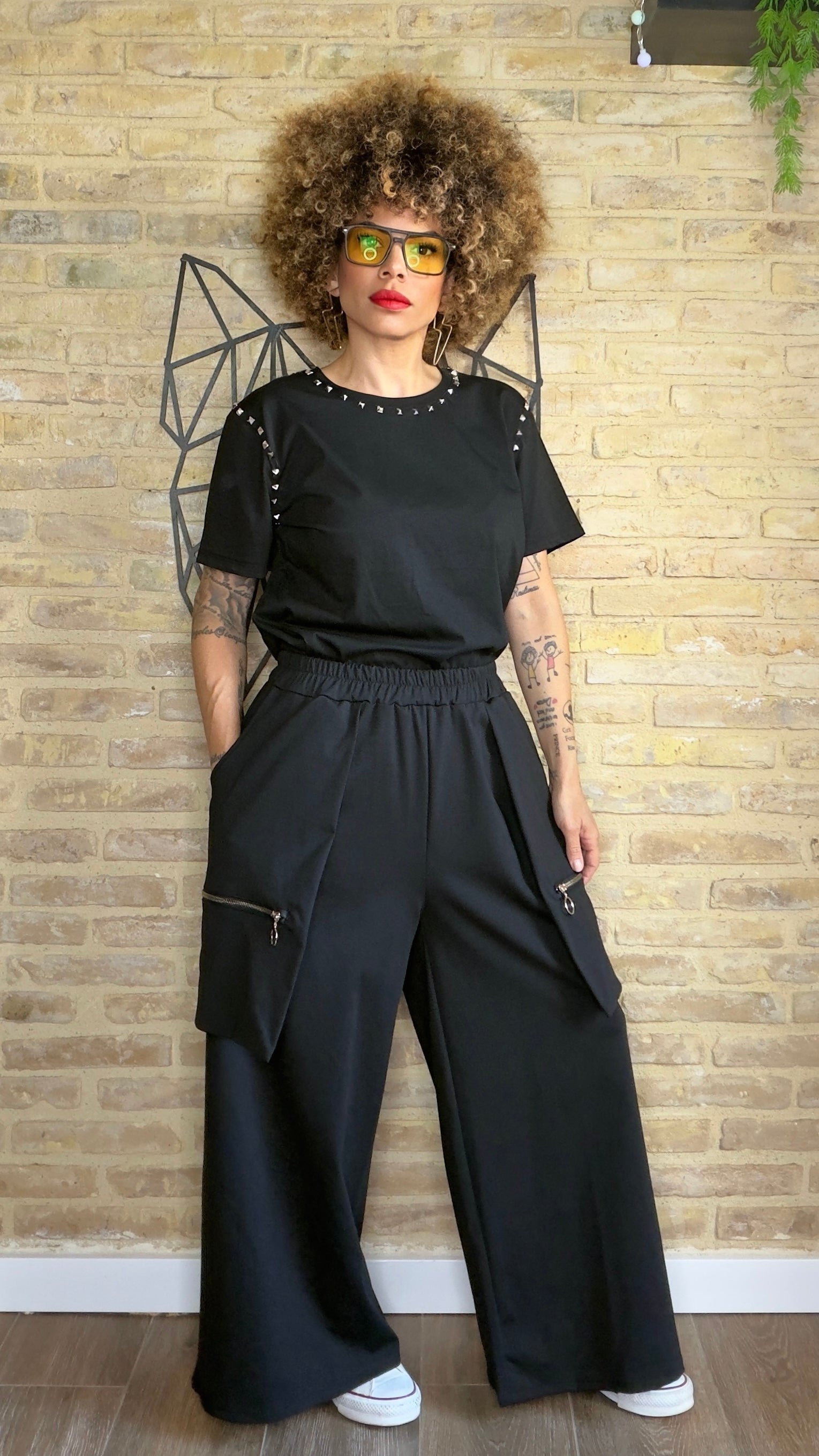 Pantalón Solapa Negro