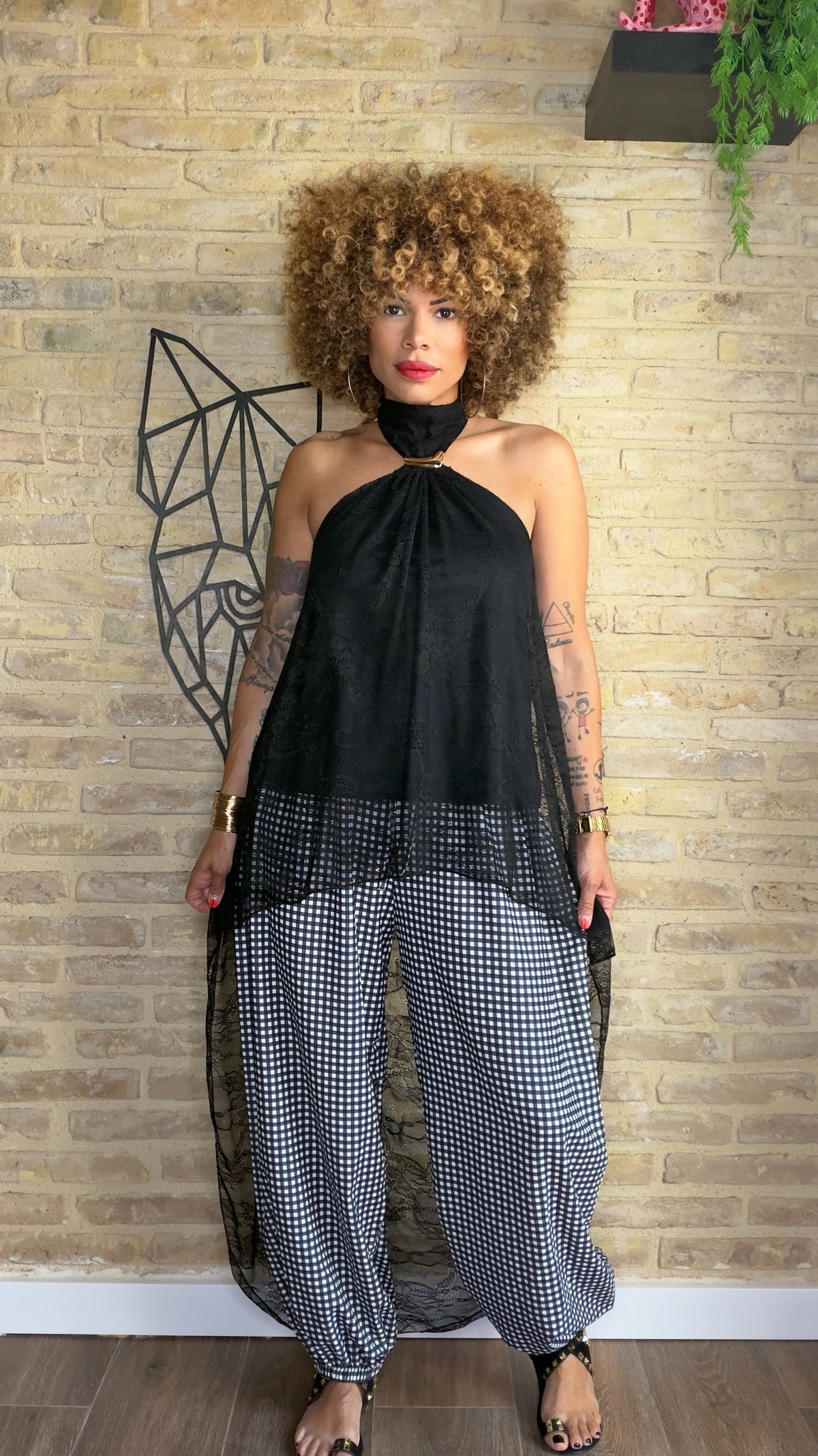 Top Halter Encaje