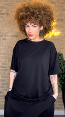 Camiseta Básica Maxi Negra m/c