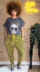 Pantalón Baggy Print Amarillo