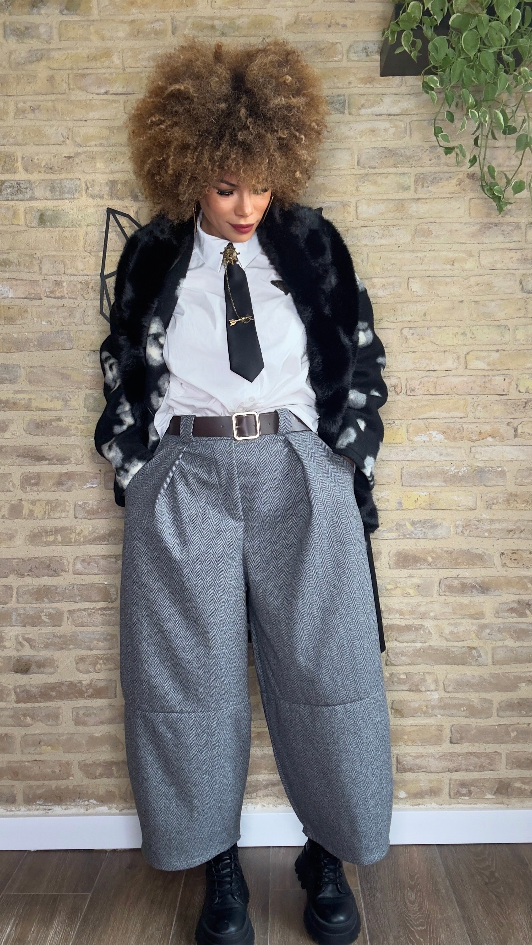 Pantalón Franela Gris