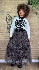 Falda Gasa Leopardo