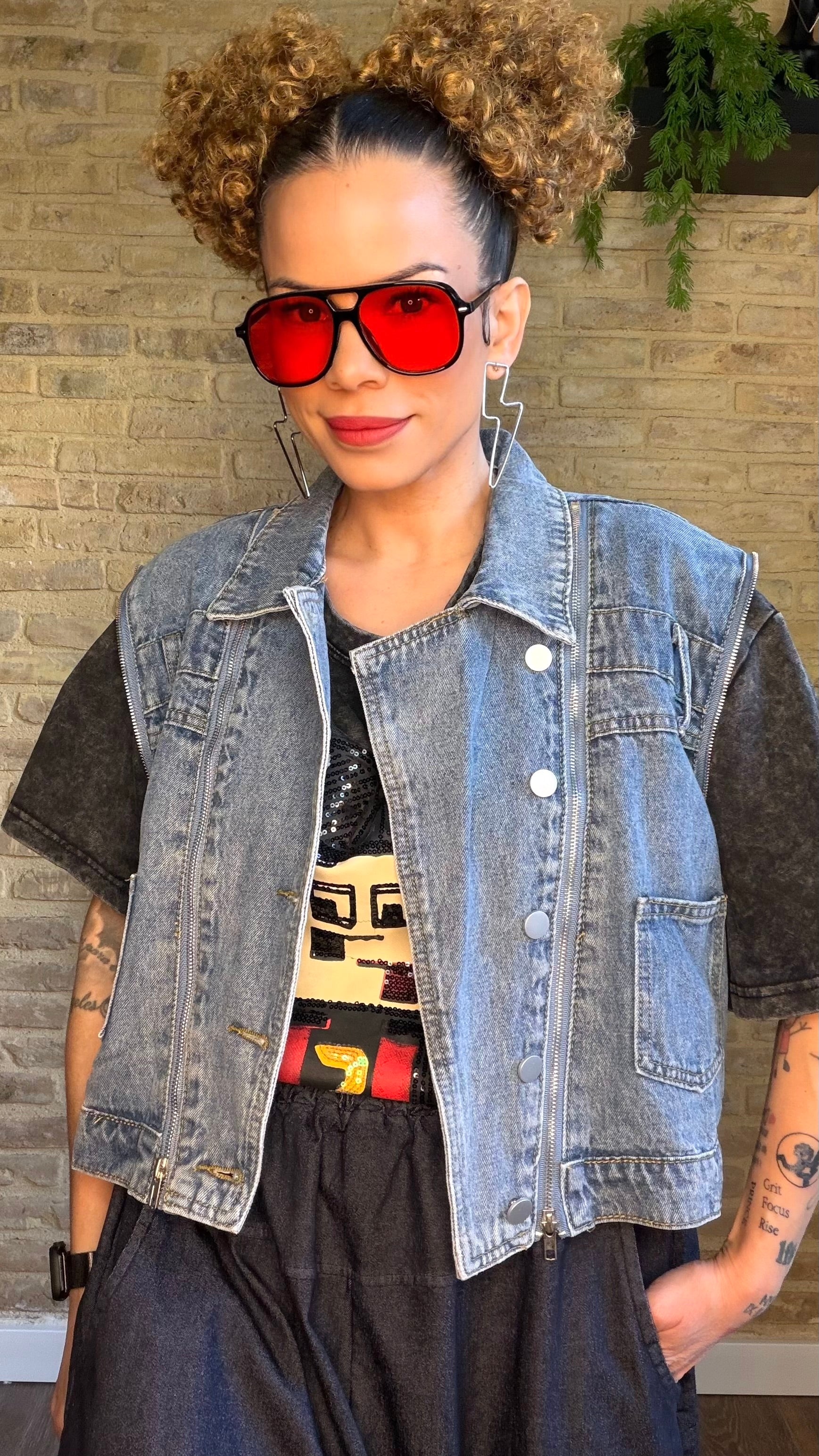 Chaqueta/ Chaleco Denim Retro