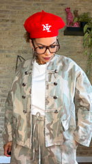Chaqueta Botonadura Army Clara