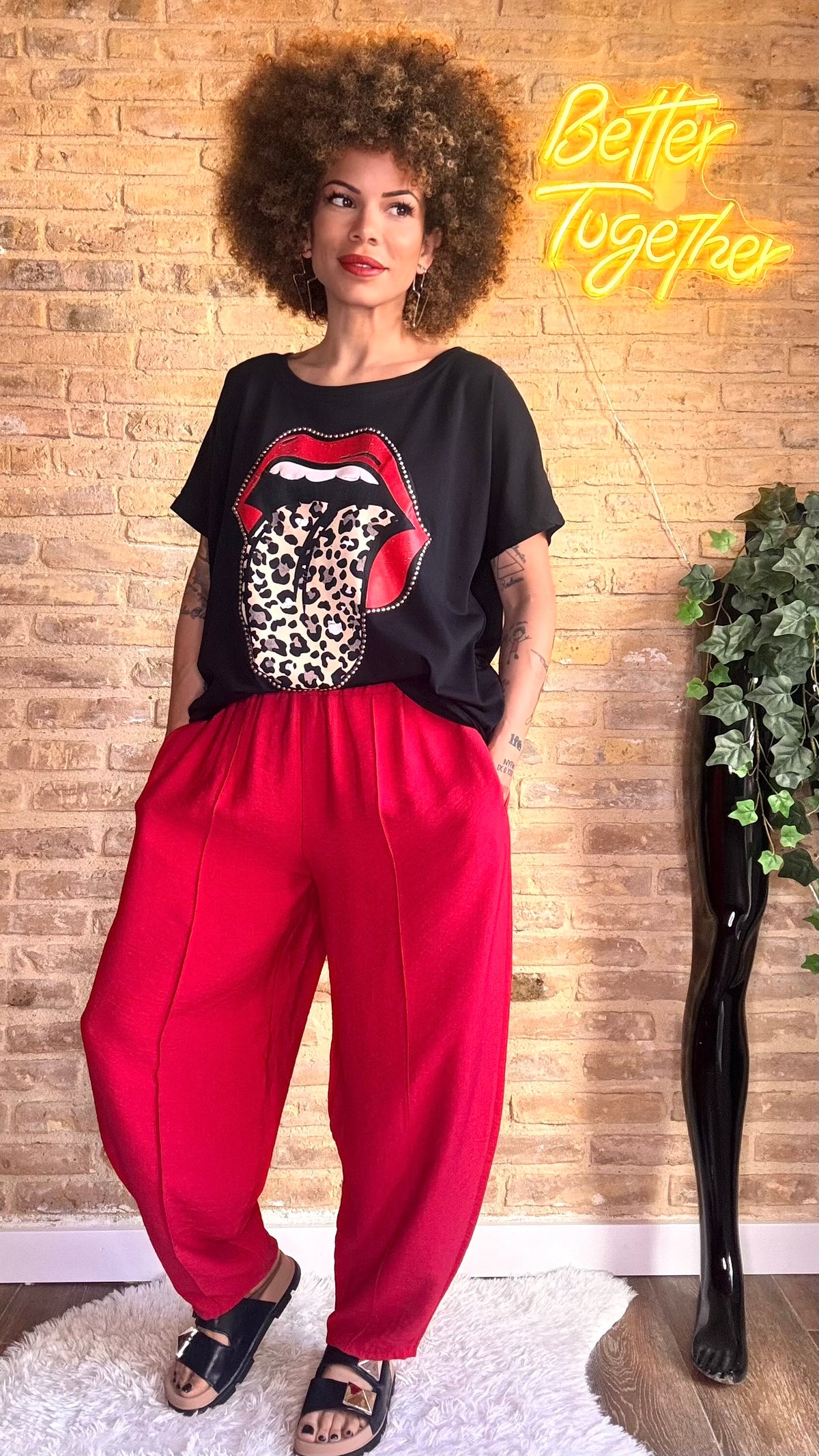 Pantalón Rojo Balloon Goma