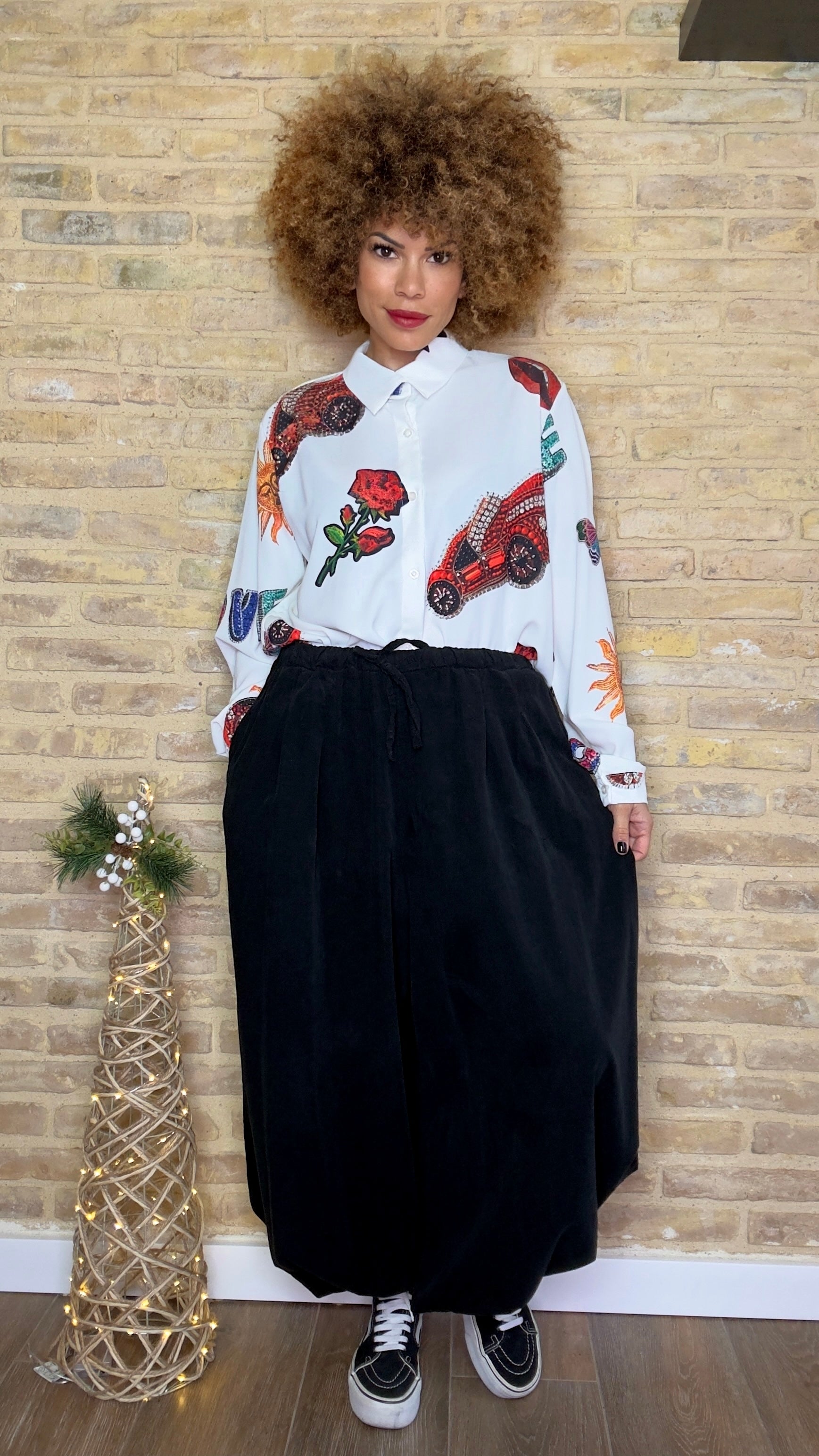 Pantalón Micropana Bombacho Negro