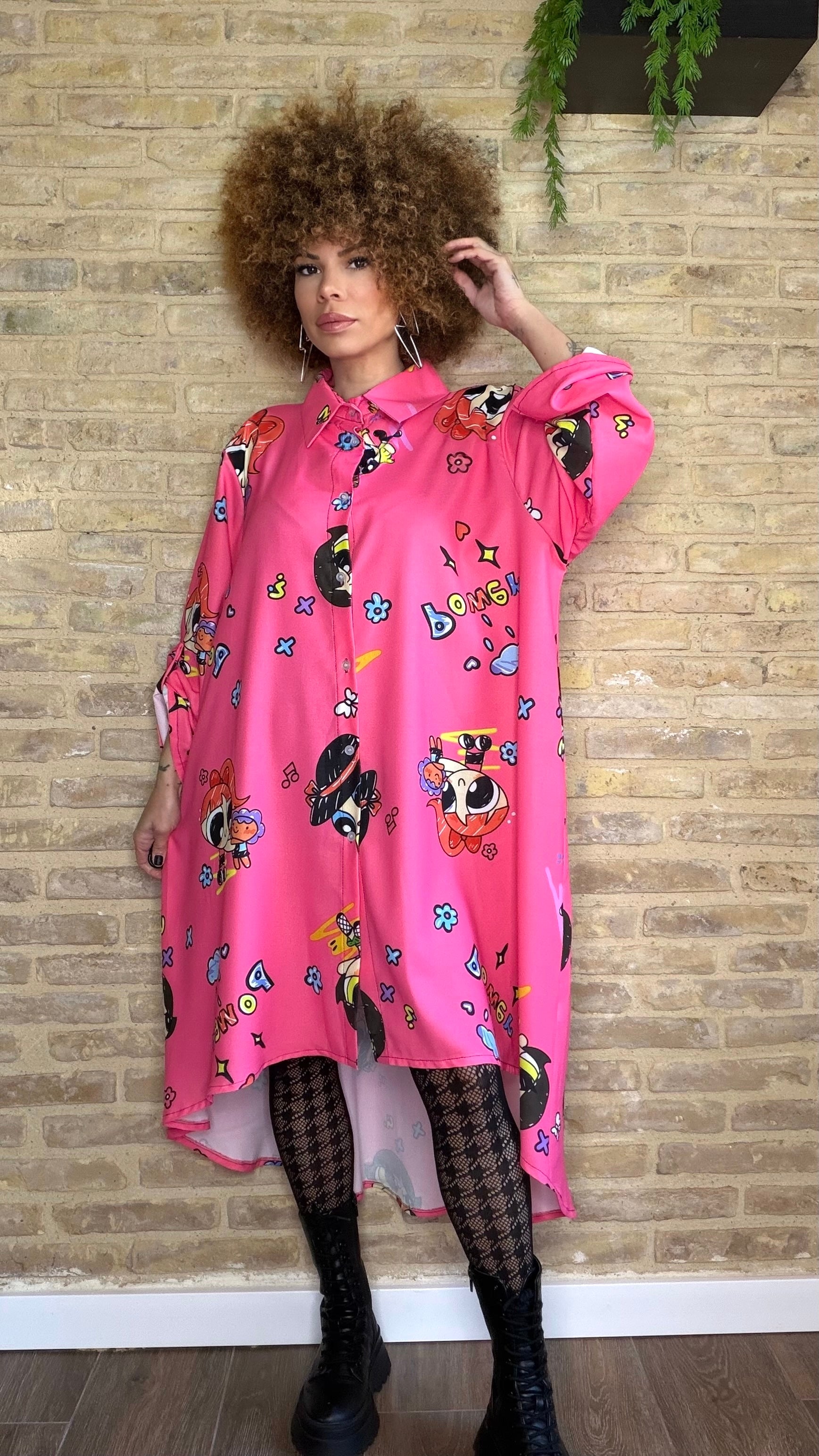 Vestido Camisero Asimétrico Super Nenas