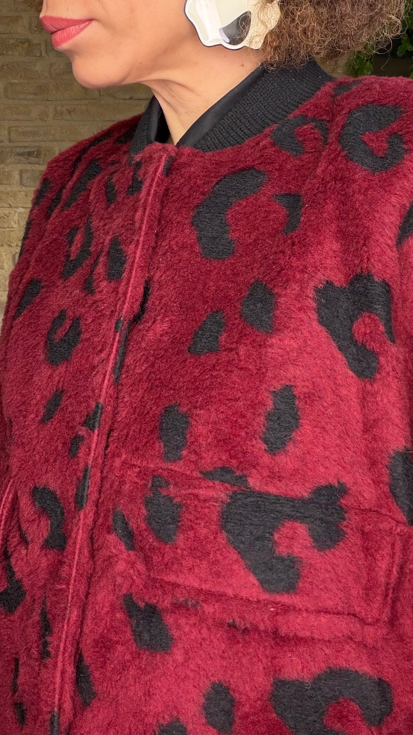 Chaqueta Borreguito Print Buganvilla