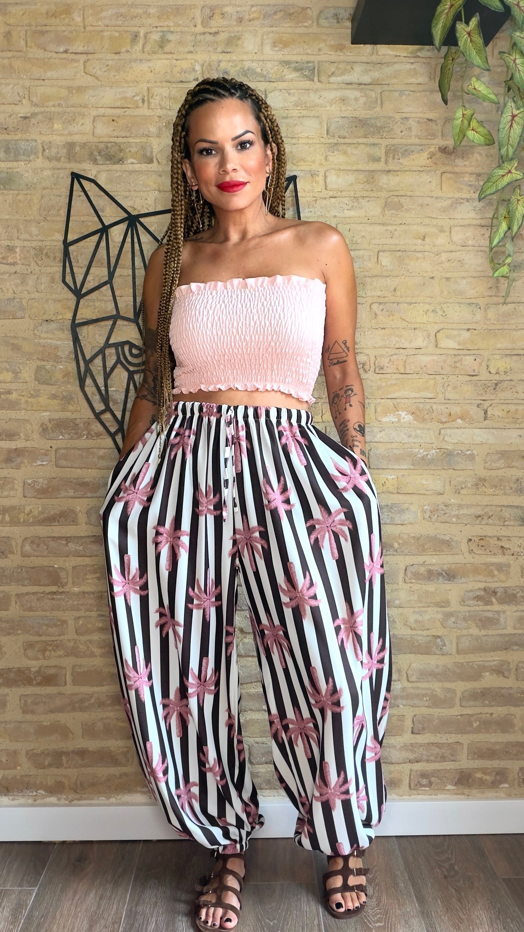 Pantalón Fluido Palmeras