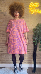 Vestido camiseta Print Naranja