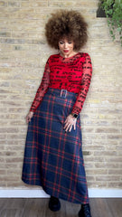 Falda Tartán Elástica