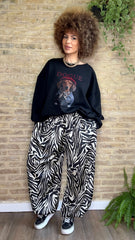 Pantalón Raso Bombacho Maxi Zebra