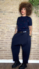 Pantalón Baggy Cinturón Marino