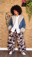 Chaqueta Denim Pelo Extraible