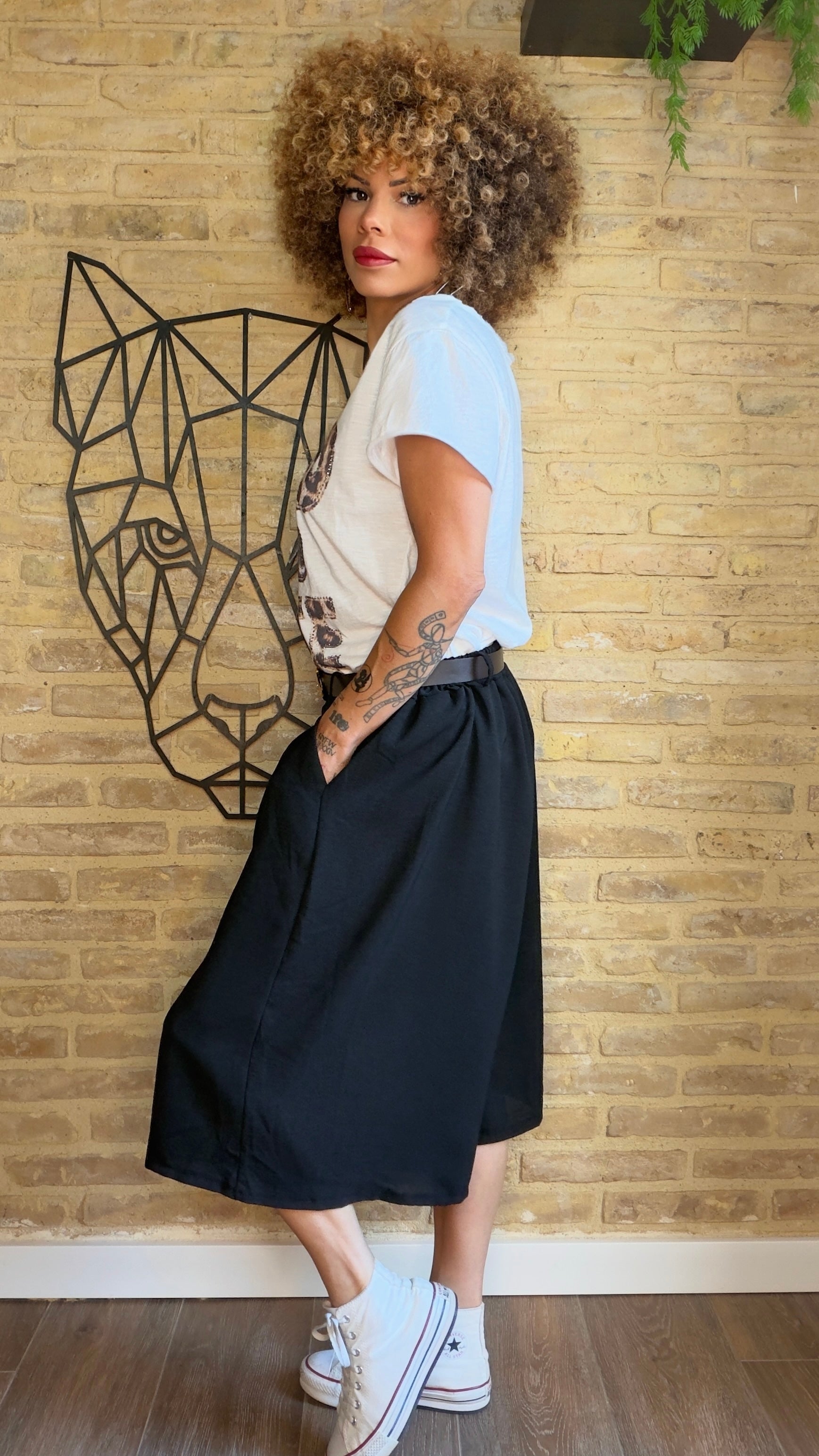 Bermuda Fluida Maxi Negra ( se enviará Viernes 5 Junio )