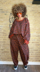 Pantalón Cruzado Print Teja