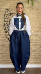 Pantalón Balloon Maxi Denim Oscuro