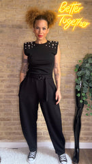 Pantalón Hebilla Negro