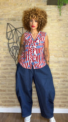 Pantalón Balloon Maxi Denim Oscuro