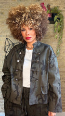 Chaqueta Denim Botonadura Army