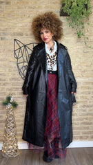 Chaqueta Polipiel Larga Biker