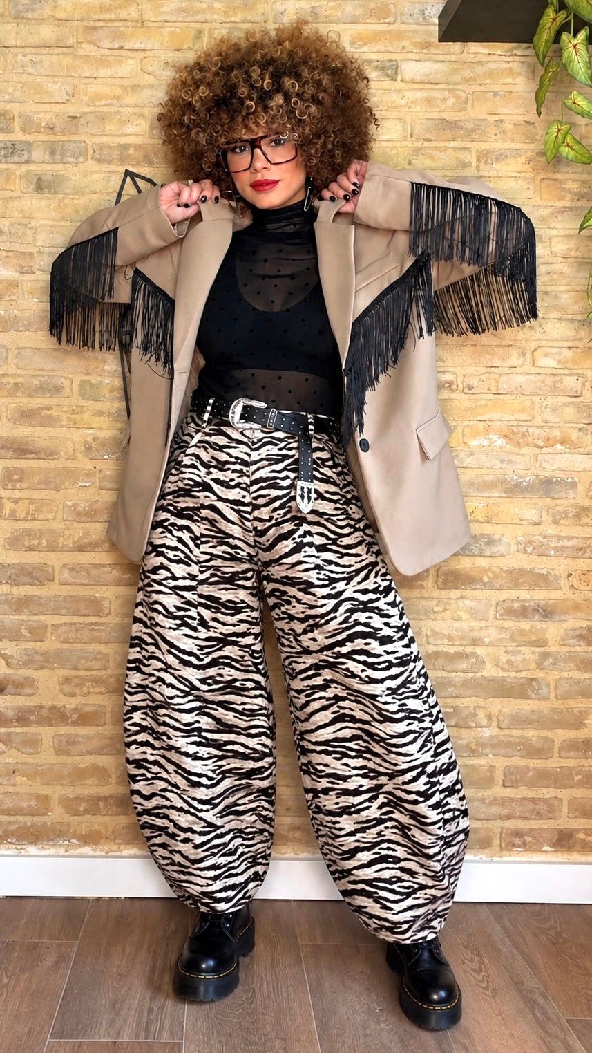Pantalón Tigre Barrel Fluido
