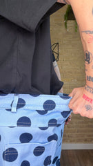 Pantalón Balloon Lunares Azul