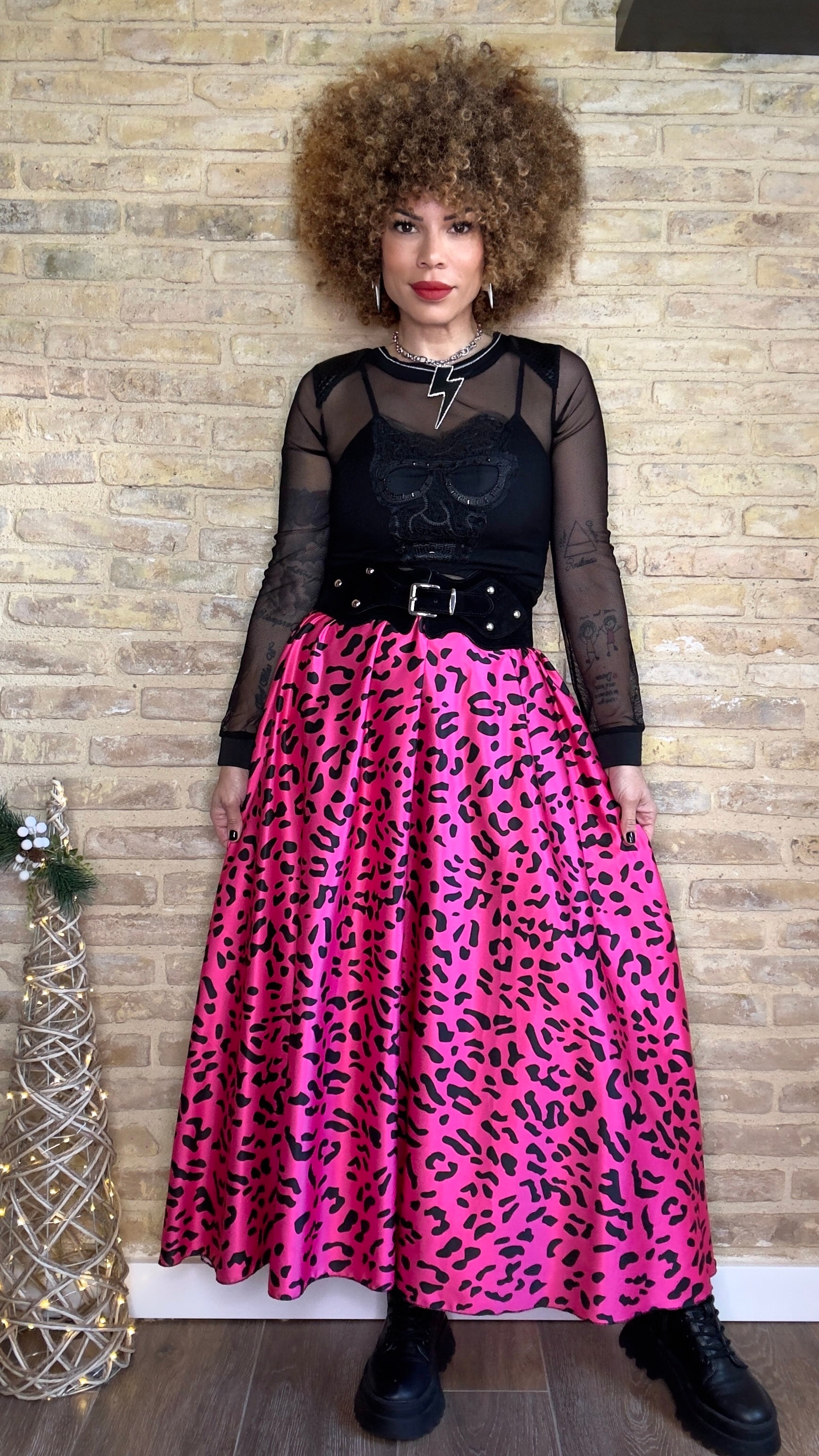 Falda Maxi Raso Print