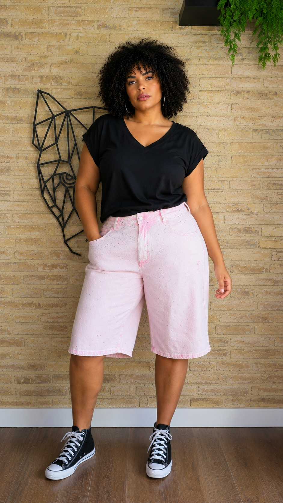 Bermuda Xtrass Rosa Denim