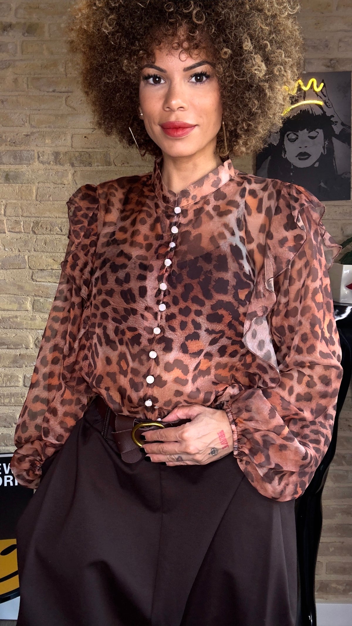 Camisa Gasa Leopardo