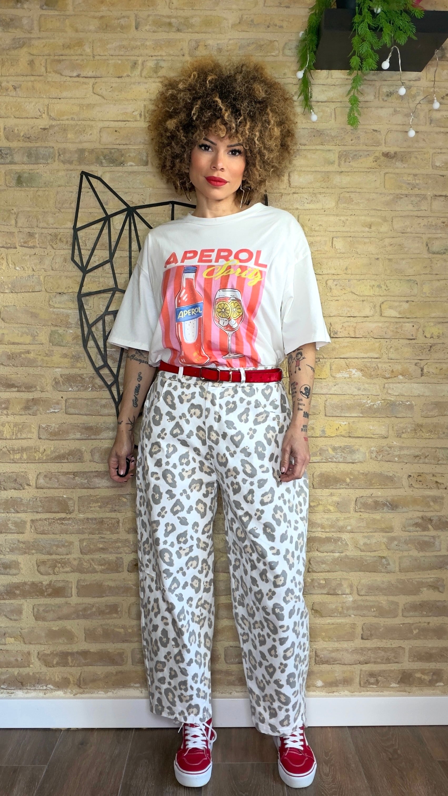 Pantalón Print Vaquero Blanco