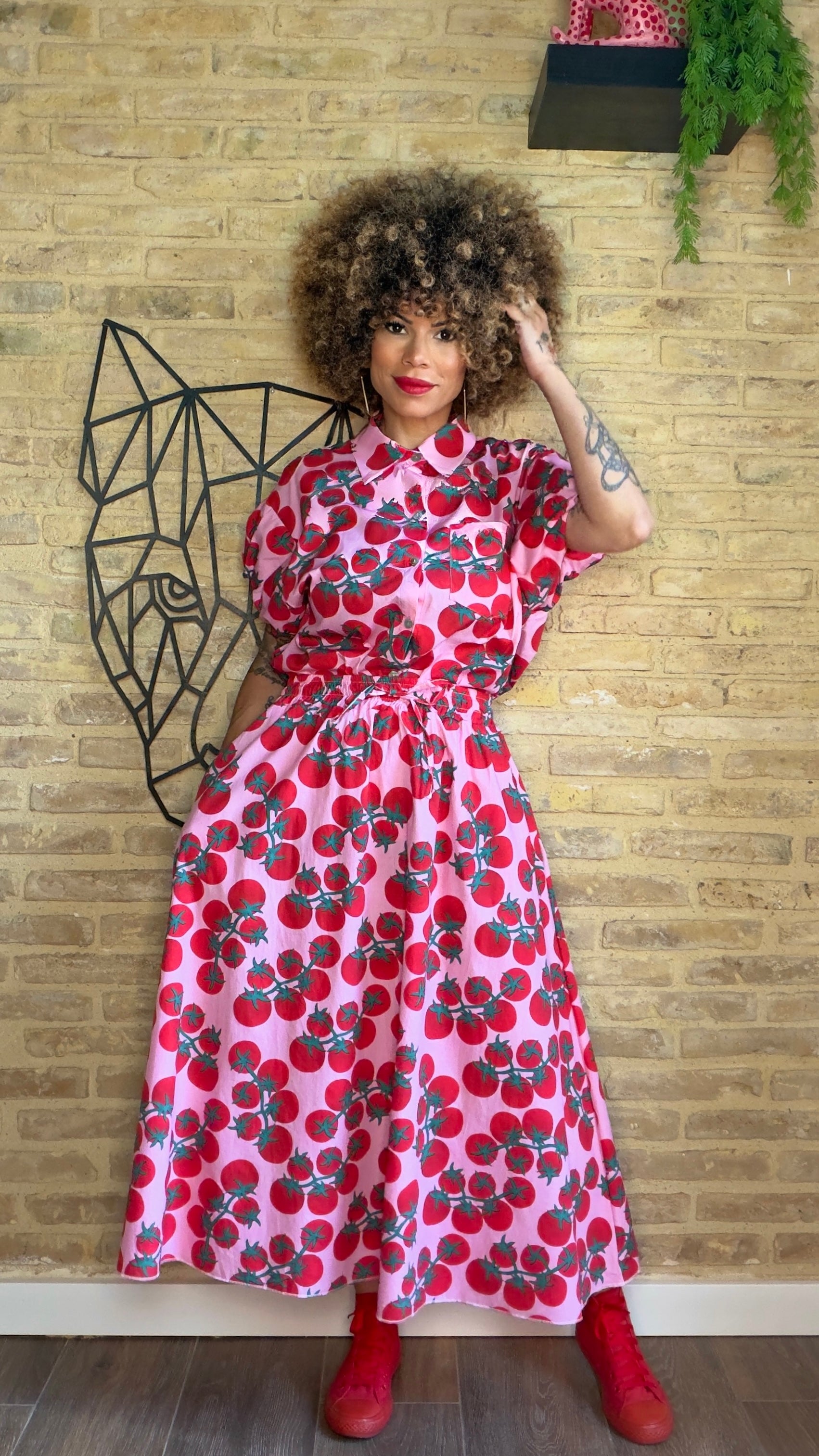 Falda Tomates Rosa