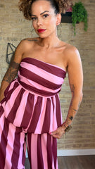 Conjunto Rayas Rosa