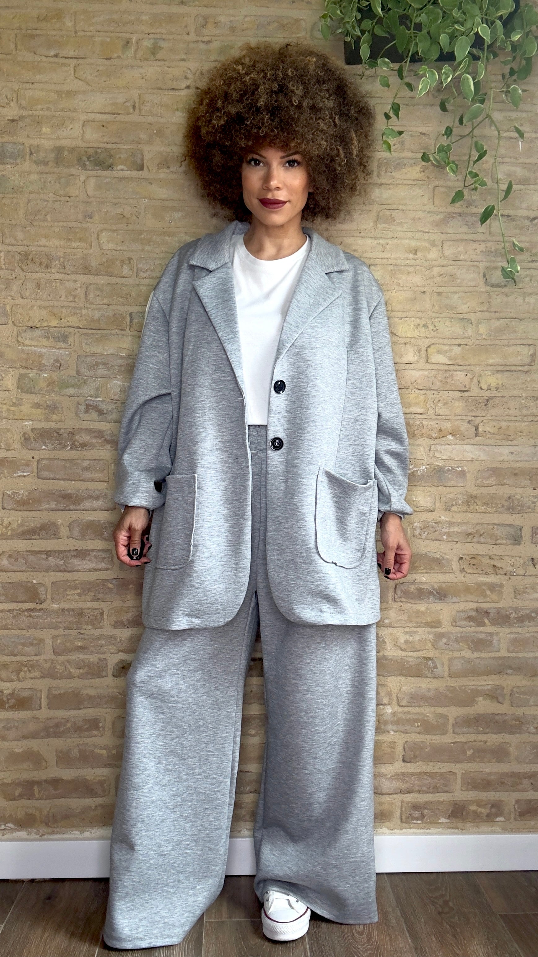 Traje Maxi Raya Gris
