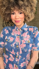 Vestido Dolce Floral Denim